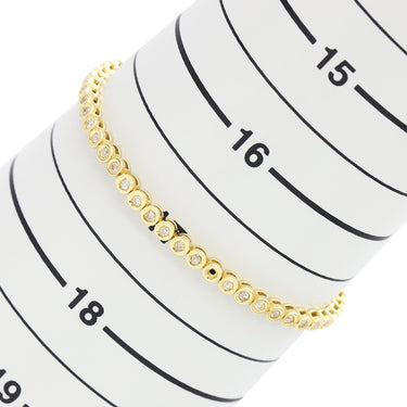 ノンブランド NON BRAND テニスブレスレット イエローゴールド K18YG ダイヤモンド ブレスレット ダイヤブレス