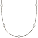 ノンブランド NON BRAND ダイヤ ロングネックレス ホワイトゴールド K18WG ダイヤモンド ネックレス 13P