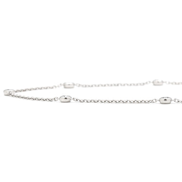 ノンブランド NON BRAND ダイヤ ロングネックレス ホワイトゴールド K18WG ダイヤモンド ネックレス 13P