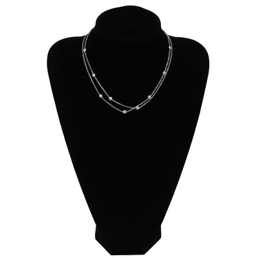 ノンブランド NON BRAND ダイヤ ロングネックレス ホワイトゴールド K18WG ダイヤモンド ネックレス 13P