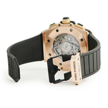腕時計 ウブロ HUBLOT キングパワー ウニコ 701.OQ.0180.RX 自動巻き メンズ K18キングゴールド×カーボン ブラック
