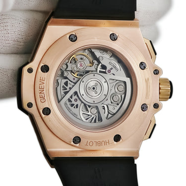 腕時計 ウブロ HUBLOT キングパワー ウニコ 701.OQ.0180.RX 自動巻き メンズ K18キングゴールド×カーボン ブラック