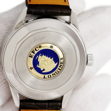 腕時計 ロンジン LONGINES フラッグシップ ヘリテージ ムーンフェイズ L4.815.4.78.2 自動巻き メンズ シルバー アイボリー バー　