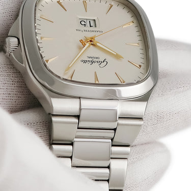 腕時計 グラスヒュッテ オリジナル GLASHUTTE ORIGINAL セブンティーズ パノラマデイト 2-39-47-11-12-14 自動巻き メンズ シルバー スクエア