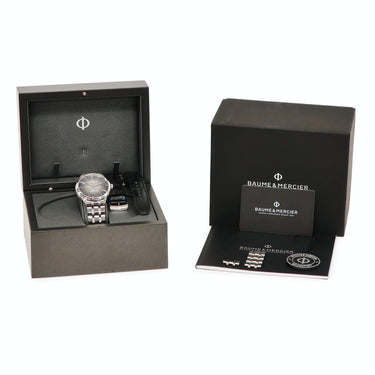 腕時計 ボーム&メルシエ BAUME&MERCIER クリフトン ボーマティック COSC M0A10551 自動巻き メンズ グレー グラデーション デイト