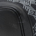 エルメス HERMES ガーデンパーティーTPM ネイビー×ブラック トワルソーアッシュ レザー トートバッグ シルバー金具 黒 紺