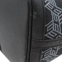 エルメス HERMES ガーデンパーティーTPM ネイビー×ブラック トワルソーアッシュ レザー トートバッグ シルバー金具 黒 紺