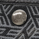 エルメス HERMES ガーデンパーティーTPM ネイビー×ブラック トワルソーアッシュ レザー トートバッグ シルバー金具 黒 紺