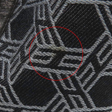 エルメス HERMES ガーデンパーティーTPM ネイビー×ブラック トワルソーアッシュ レザー トートバッグ シルバー金具 黒 紺