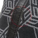 エルメス HERMES ガーデンパーティーTPM ネイビー×ブラック トワルソーアッシュ レザー トートバッグ シルバー金具 黒 紺