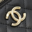 シャネル CHANEL マトラッセ AP3738 ブラック ラムスキン チェーンウォレット ゴールド金具 黒 斜め掛け チェーンショルダー ココマーク