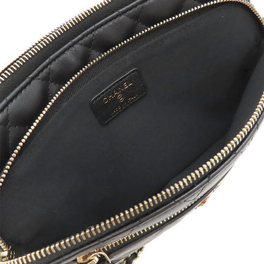 シャネル CHANEL マトラッセ AP3738 ブラック ラムスキン チェーンウォレット ゴールド金具 黒 斜め掛け チェーンショルダー ココマーク