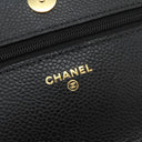 シャネル CHANEL マトラッセ AP0250 ブラック キャビアスキン チェーンウォレット ゴールド金具 黒 斜め掛け チェーンショルダー