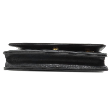 シャネル CHANEL マトラッセ AP0250 ブラック キャビアスキン チェーンウォレット ゴールド金具 黒 斜め掛け チェーンショルダー