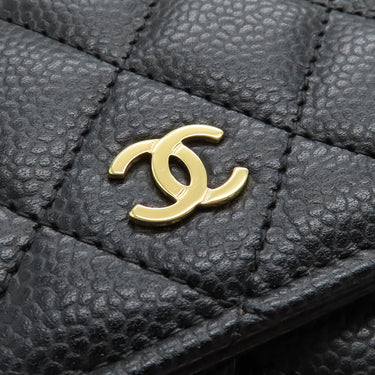 シャネル CHANEL マトラッセ AP0250 ブラック キャビアスキン チェーンウォレット ゴールド金具 黒 斜め掛け チェーンショルダー