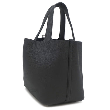 エルメス HERMES ピコタンロックMM ブラック トリヨンクレマンス ハンドバッグ シルバー金具 新品 未使用 黒