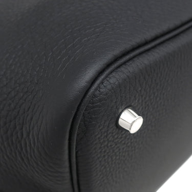エルメス HERMES ピコタンロックMM ブラック トリヨンクレマンス ハンドバッグ シルバー金具 新品 未使用 黒