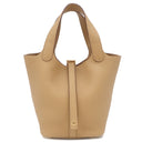 エルメス HERMES ピコタンロックPM ビスキュイ トリヨンクレマンス ハンドバッグ ゴールド金具 新品 未使用 茶