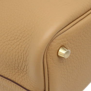 エルメス HERMES ピコタンロックPM ビスキュイ トリヨンクレマンス ハンドバッグ ゴールド金具 新品 未使用 茶