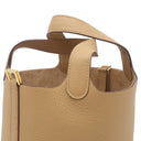 エルメス HERMES ピコタンロックPM ビスキュイ トリヨンクレマンス ハンドバッグ ゴールド金具 新品 未使用 茶