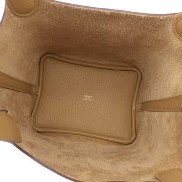 エルメス HERMES ピコタンロックPM ビスキュイ トリヨンクレマンス ハンドバッグ ゴールド金具 新品 未使用 茶