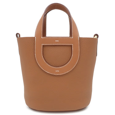 エルメス HERMES インザループ18 ゴールド トリヨンクレマンス ヴォースイフト ハンドバッグ ゴールド金具 新品 未使用 茶
