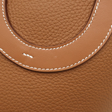 エルメス HERMES インザループ18 ゴールド トリヨンクレマンス ヴォースイフト ハンドバッグ ゴールド金具 新品 未使用 茶