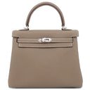 エルメス HERMES ケリー25 内縫い エトゥープ トゴ 2WAYバッグ シルバー金具 新品 未使用 グレージュ ショルダー