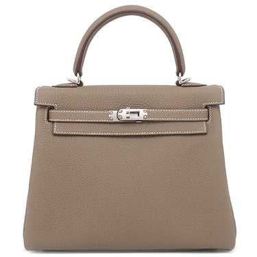 エルメス HERMES ケリー25 内縫い エトゥープ トゴ 2WAYバッグ シルバー金具 新品 未使用 グレージュ ショルダー