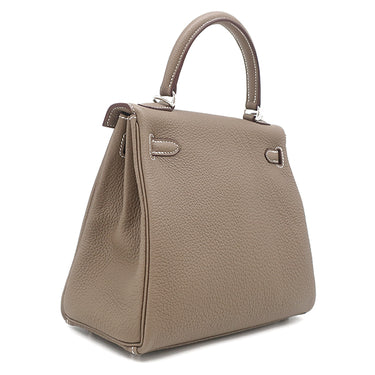 エルメス HERMES ケリー25 内縫い エトゥープ トゴ 2WAYバッグ シルバー金具 新品 未使用 グレージュ ショルダー