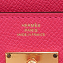 エルメス HERMES ケリーウォレット ロング ローズエクストリーム ヴォーエプソン 長財布 ゴールド金具