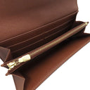 ルイヴィトン LOUIS VUITTON ポシェット ポルト モネ クレディ M61726 モノグラム モノグラムキャンバス 長財布 ゴールド金具 茶 ポルトフォイユ サラ 二つ折り