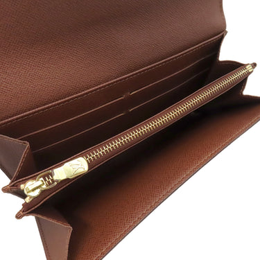 ルイヴィトン LOUIS VUITTON ポシェット ポルト モネ クレディ M61726 モノグラム モノグラムキャンバス 長財布 ゴールド金具 茶 ポルトフォイユ サラ 二つ折り