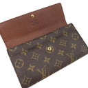 ルイヴィトン LOUIS VUITTON ポシェット ポルト モネ クレディ M61726 モノグラム モノグラムキャンバス 長財布 ゴールド金具 茶 ポルトフォイユ サラ 二つ折り