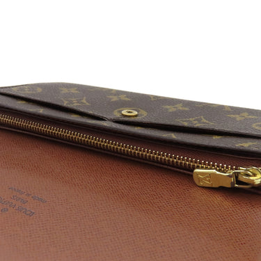 ルイヴィトン LOUIS VUITTON ポシェット ポルト モネ クレディ M61726 モノグラム モノグラムキャンバス 長財布 ゴールド金具 茶 ポルトフォイユ サラ 二つ折り