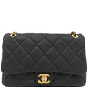 シャネル CHANEL マトラッセ 25 AS4890 ブラック キャビアスキン ショルダーバッグ ヴィンテージ金具 黒 チェーンショルダー