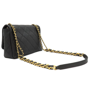 シャネル CHANEL マトラッセ 25 AS4890 ブラック キャビアスキン ショルダーバッグ ヴィンテージ金具 黒 チェーンショルダー