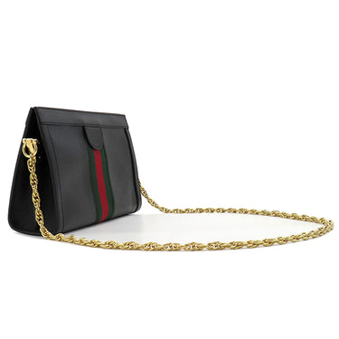 グッチ GUCCI オフィディア ミディアム ショルダー 503877 ブラック レザー ショルダーバッグ ゴールド金具 黒 チェーンショルダー