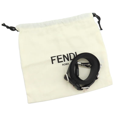 フェンディ FENDI スクエアFF カメラケース オーガナイザー 7M0357AFF2F0GXN ネロ×パラディオ レザー FFファブリック ショルダーバッグ シルバー金具 黒 ズッカ柄 FFメタル