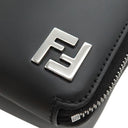 フェンディ FENDI スクエアFF カメラケース オーガナイザー 7M0357AFF2F0GXN ネロ×パラディオ レザー FFファブリック ショルダーバッグ シルバー金具 黒 ズッカ柄 FFメタル