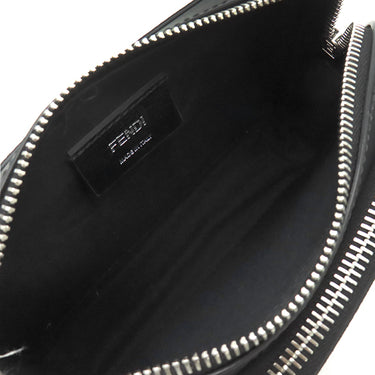 フェンディ FENDI スクエアFF カメラケース オーガナイザー 7M0357AFF2F0GXN ネロ×パラディオ レザー FFファブリック ショルダーバッグ シルバー金具 黒 ズッカ柄 FFメタル