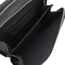 フェンディ FENDI スクエアFF カメラケース オーガナイザー 7M0357AFF2F0GXN ネロ×パラディオ レザー FFファブリック ショルダーバッグ シルバー金具 黒 ズッカ柄 FFメタル