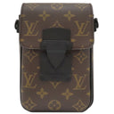 ルイヴィトン LOUIS VUITTON Sロック ヴェルティカル ウエアラブルウォレット M81522 モノグラムマカサー モノグラムマカサー ショルダーバッグ マットブラック金具 茶 黒