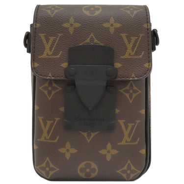 ルイヴィトン LOUIS VUITTON Sロック ヴェルティカル ウエアラブルウォレット M81522 モノグラムマカサー モノグラムマカサー ショルダーバッグ マットブラック金具 茶 黒