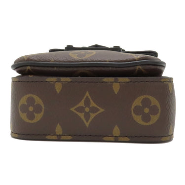 ルイヴィトン LOUIS VUITTON Sロック ヴェルティカル ウエアラブルウォレット M81522 モノグラムマカサー モノグラムマカサー ショルダーバッグ マットブラック金具 茶 黒
