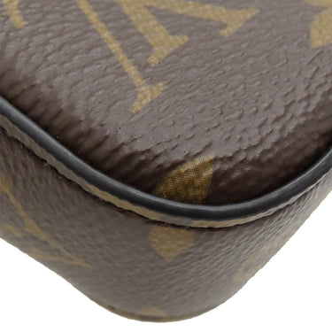 ルイヴィトン LOUIS VUITTON Sロック ヴェルティカル ウエアラブルウォレット M81522 モノグラムマカサー モノグラムマカサー ショルダーバッグ マットブラック金具 茶 黒