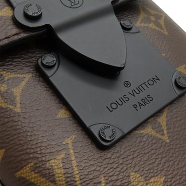 ルイヴィトン LOUIS VUITTON Sロック ヴェルティカル ウエアラブルウォレット M81522 モノグラムマカサー モノグラムマカサー ショルダーバッグ マットブラック金具 茶 黒