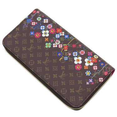 ルイヴィトン LOUIS VUITTON LV × TM ジッピー ウォレット M14162 モノグラム モノグラムキャンバス 長財布 ゴールド金具 茶 ラウンドファスナー 村上隆