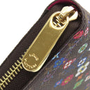 ルイヴィトン LOUIS VUITTON LV × TM ジッピー ウォレット M14162 モノグラム モノグラムキャンバス 長財布 ゴールド金具 茶 ラウンドファスナー 村上隆