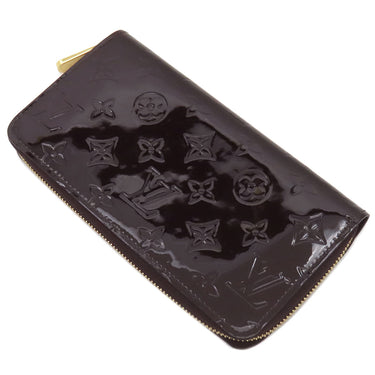 ルイヴィトン LOUIS VUITTON ジッピー ウォレット M90416 アマラント モノグラムヴェルニ 長財布 ゴールド金具 紫 ラウンドファスナー